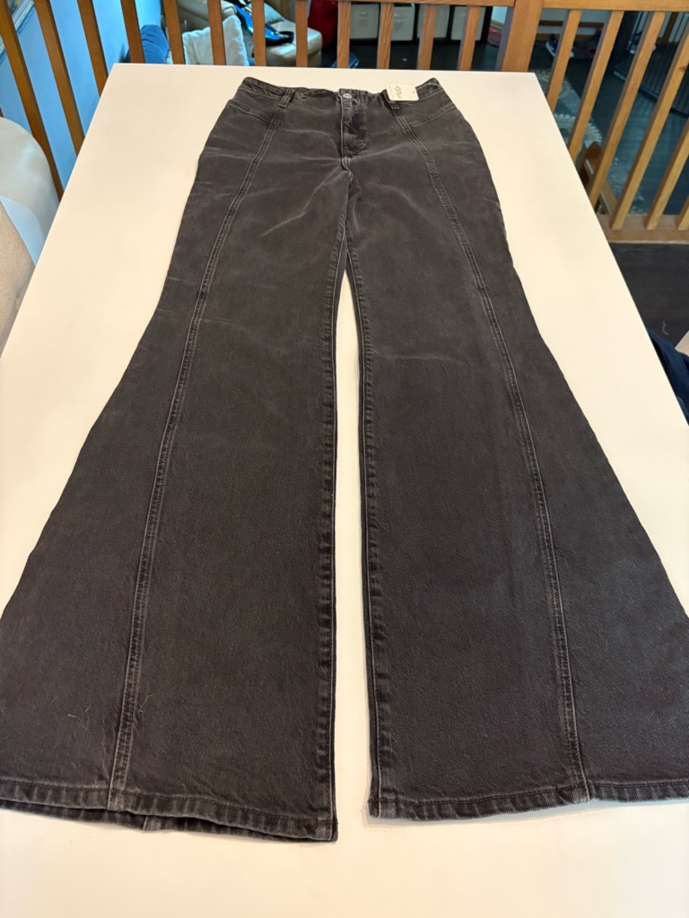 NWT Free People We the Free Florence high rise flare 30 coal - Picture 12 of 15